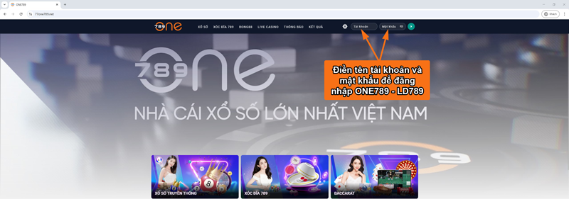 Đăng nhập ONE789